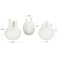 CosmoLiving by Cosmopolitan White Ceramic Round Bud Vase Set with Multiple Openings